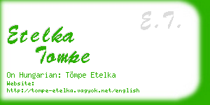 etelka tompe business card