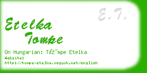 etelka tompe business card